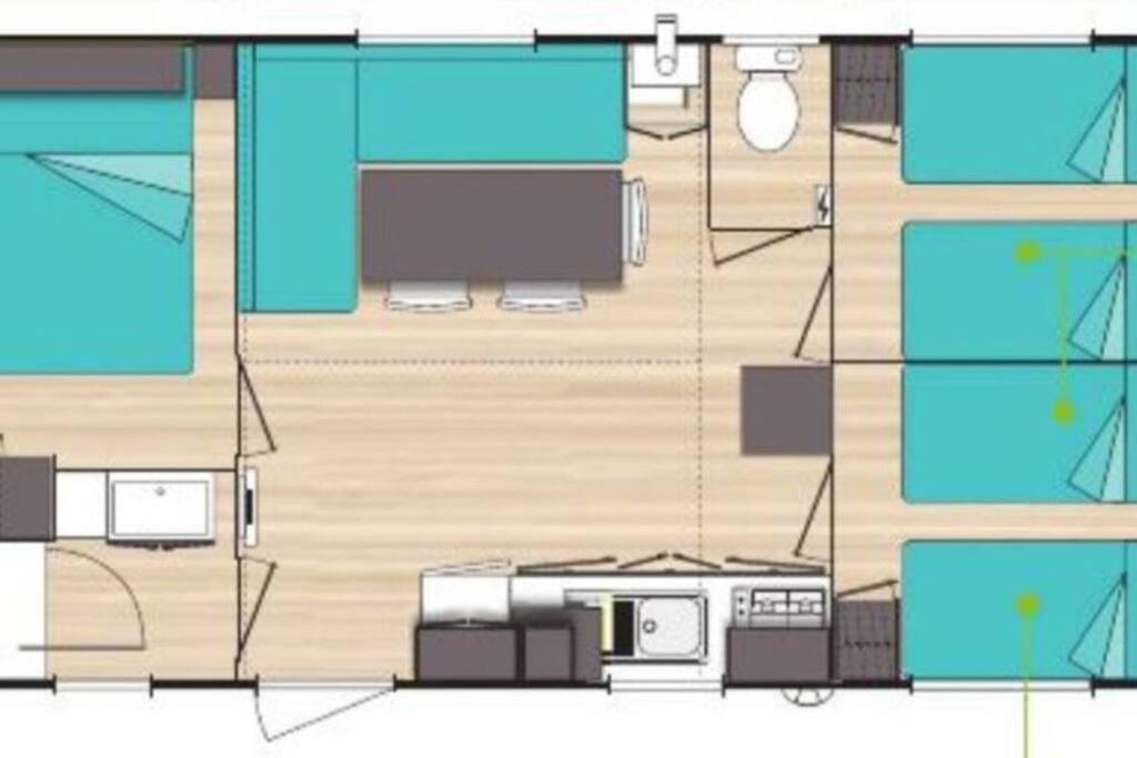 Holiday home Mobil-home, 3 Ch , 6 Personnes 800cr Le Pont Leger